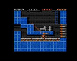 une photo d'Ã©cran de Rick Dangerous sur Commodore Amiga